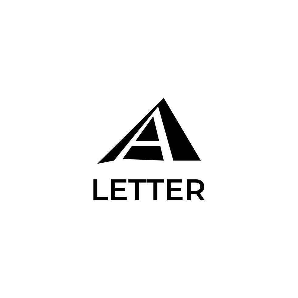 negative space letter a logo vector