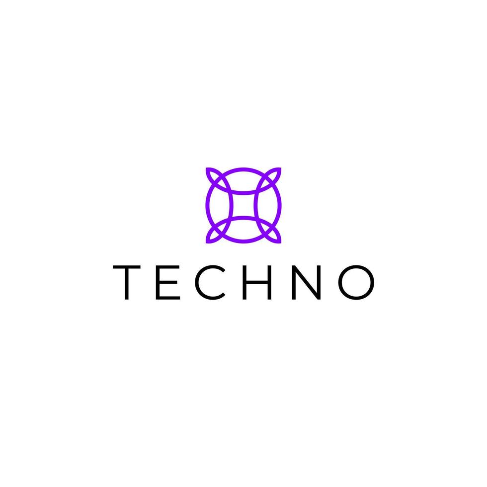 tech logo abstract flat modern vector