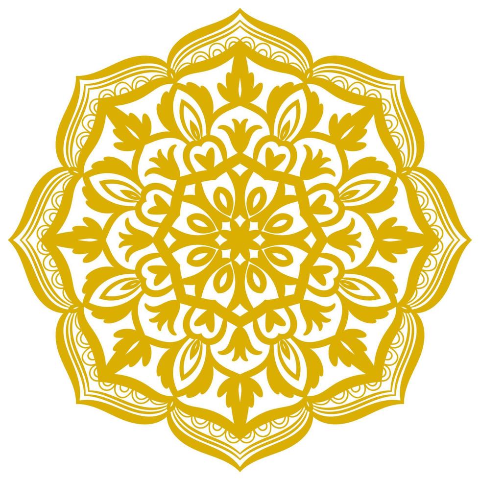 Cute colorful Mandala. Ornamental round doodle flower isolated on white background. Geometric decorative ornament in ethnic oriental style. vector