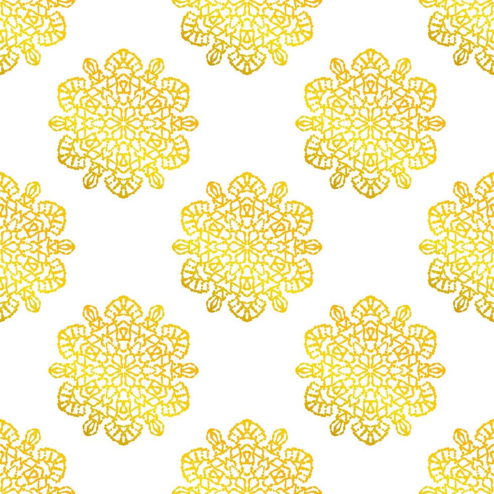 patrón sin costuras degradado de fantasía con mandala ornamental. fondo de flor de garabato redondo abstracto. círculo geométrico floral. vector