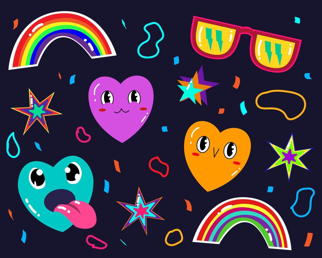 Abstract figures, funny and doodles vector