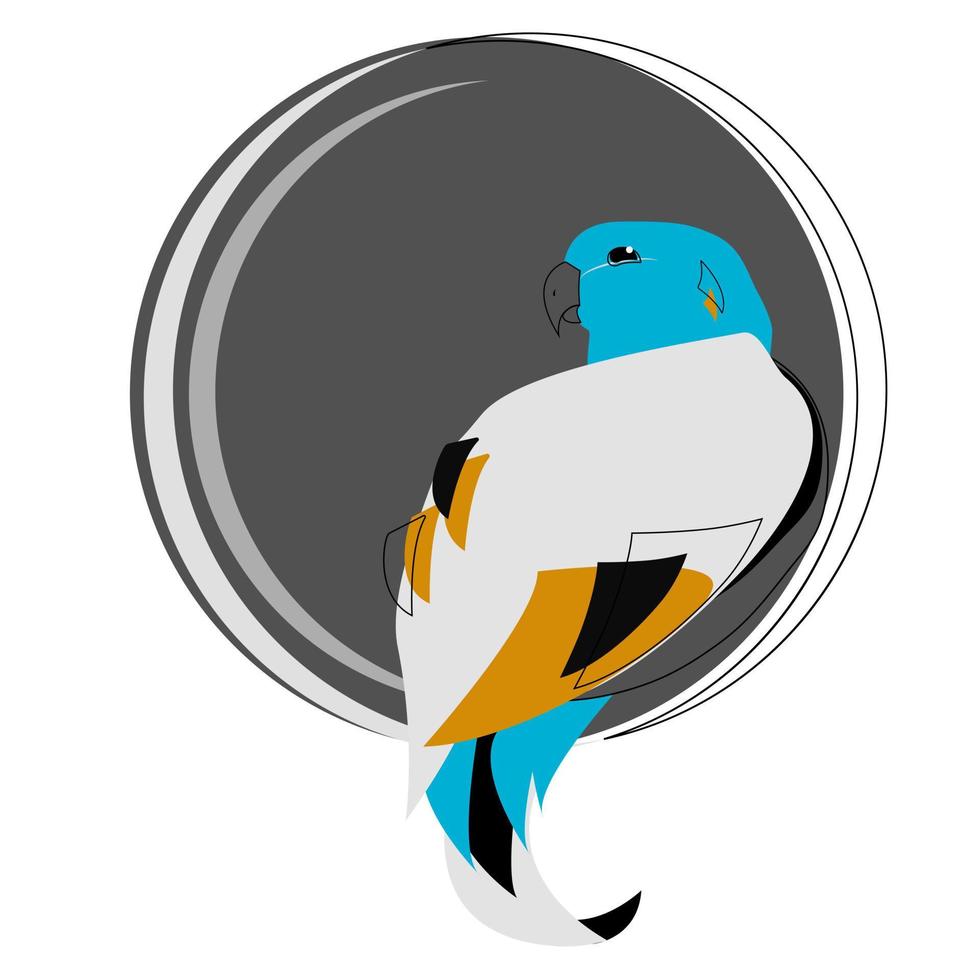 Parrot in round vector