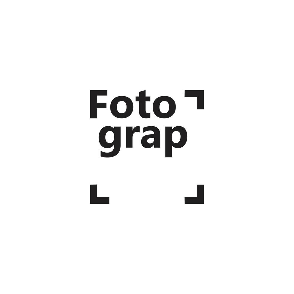 Camera focus concept with Photograph logotype vector