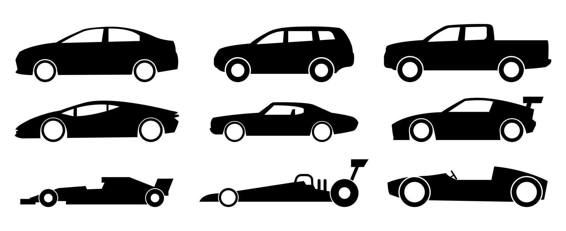 collection of silhouette design vector