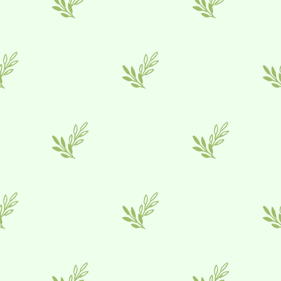 Vector Seamless pattern leaves green color, Botanical Floral Decoration Texture. Wallpaper Background