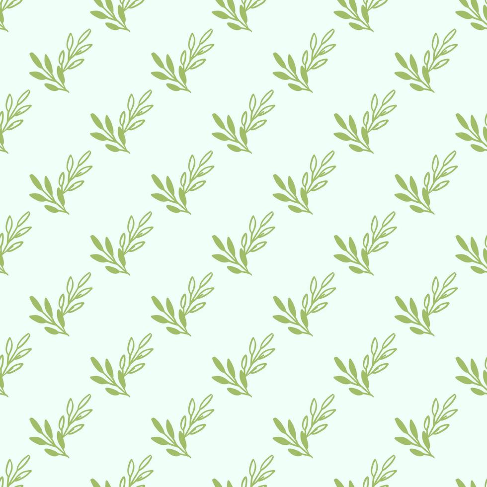 Vector Seamless pattern leaves green white color, Botanical Floral Decoration Texture. Wallpaper Background