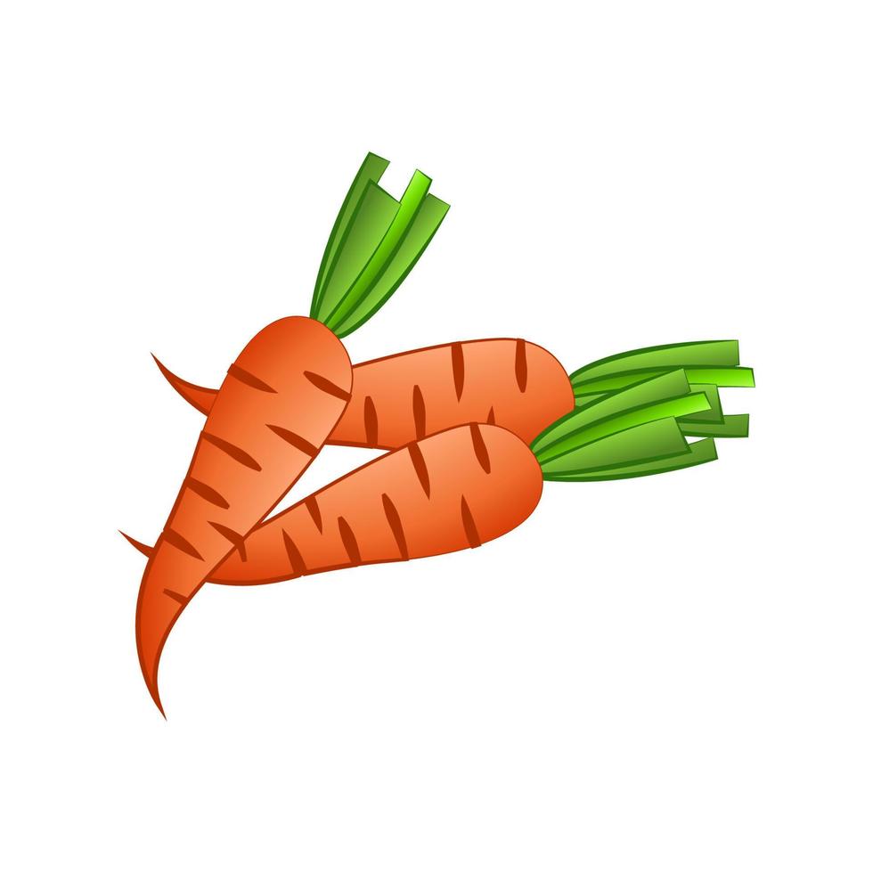 clip art of carrot with cartoon design vector