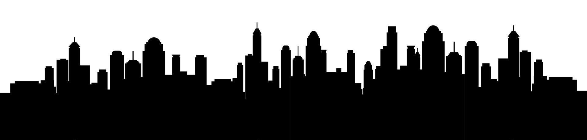 Silhouette design of skyscrapers with black color for decoration vector