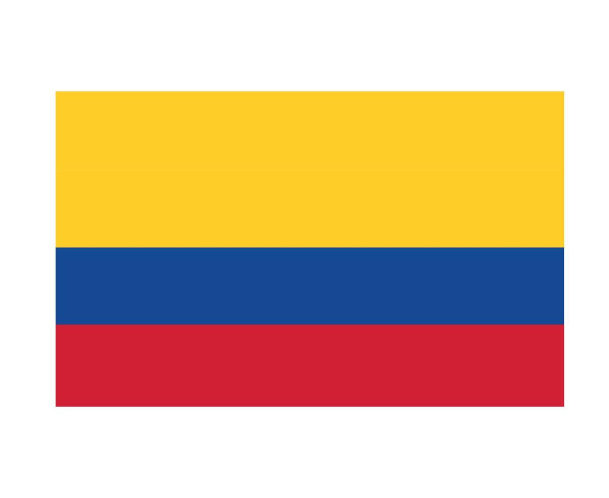 Colombia Flag National Europe Emblem Symbol Icon Vector Illustration Abstract Design Element