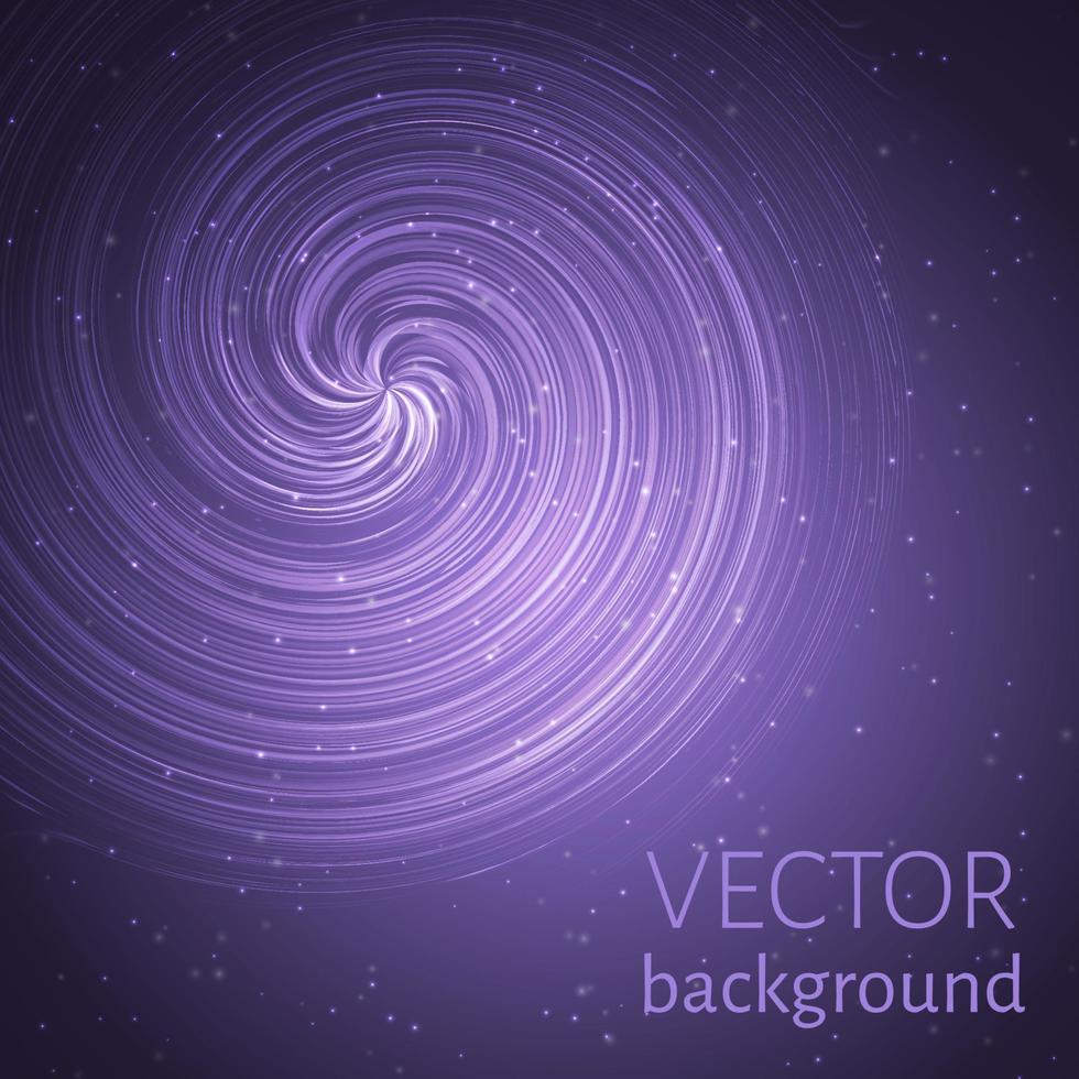 fondo abstracto cósmico ultravioleta. ilustración vectorial de partículas espirales y brillantes. plantilla de diseño fácil de editar. vector