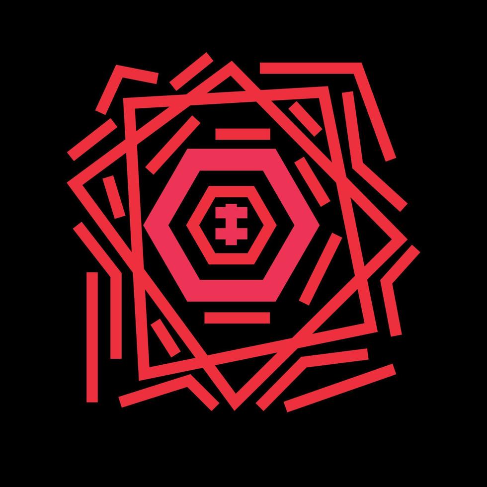 Magic runes  Mystical geometry sign  Alchemy mystical symbol vector