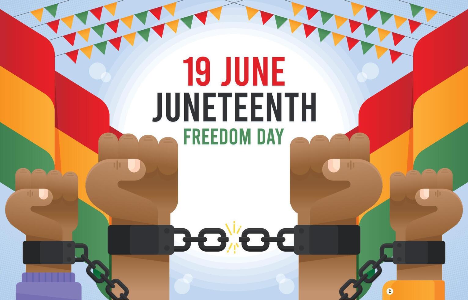 Juneteenth Freedom Day vector