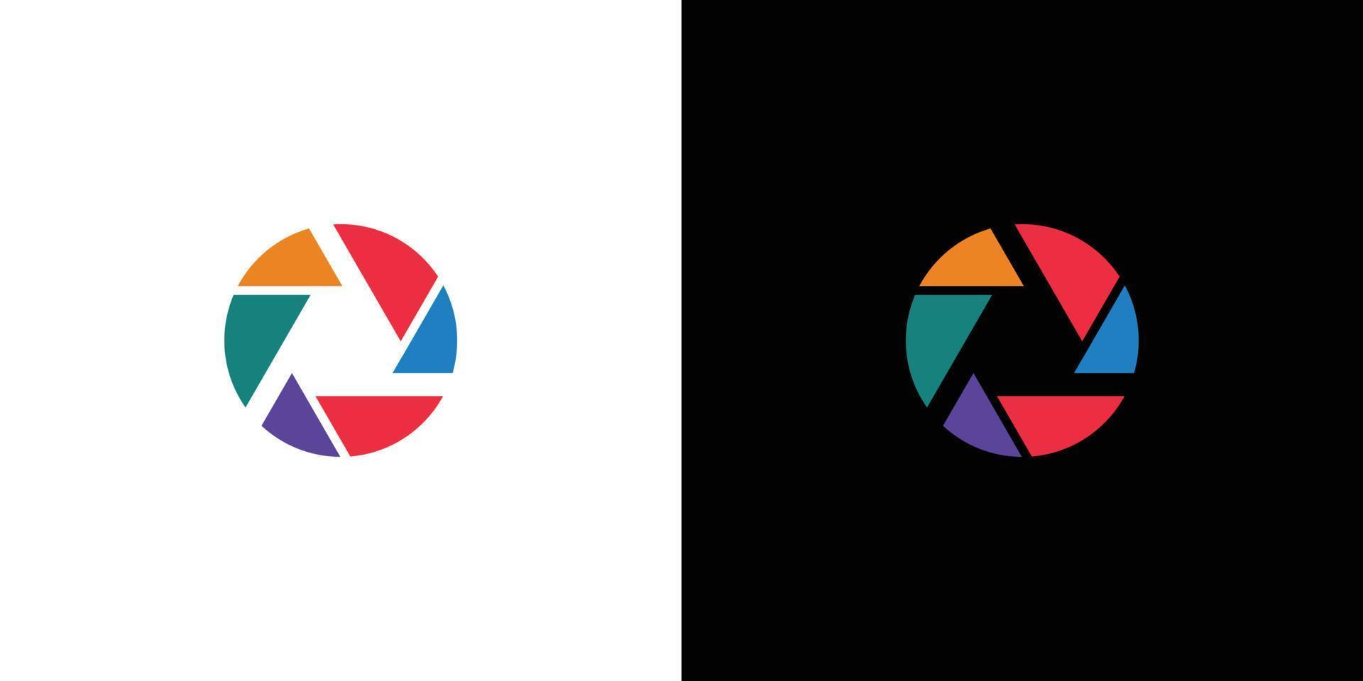 diseño de logotipo de fotografía colorido y moderno vector