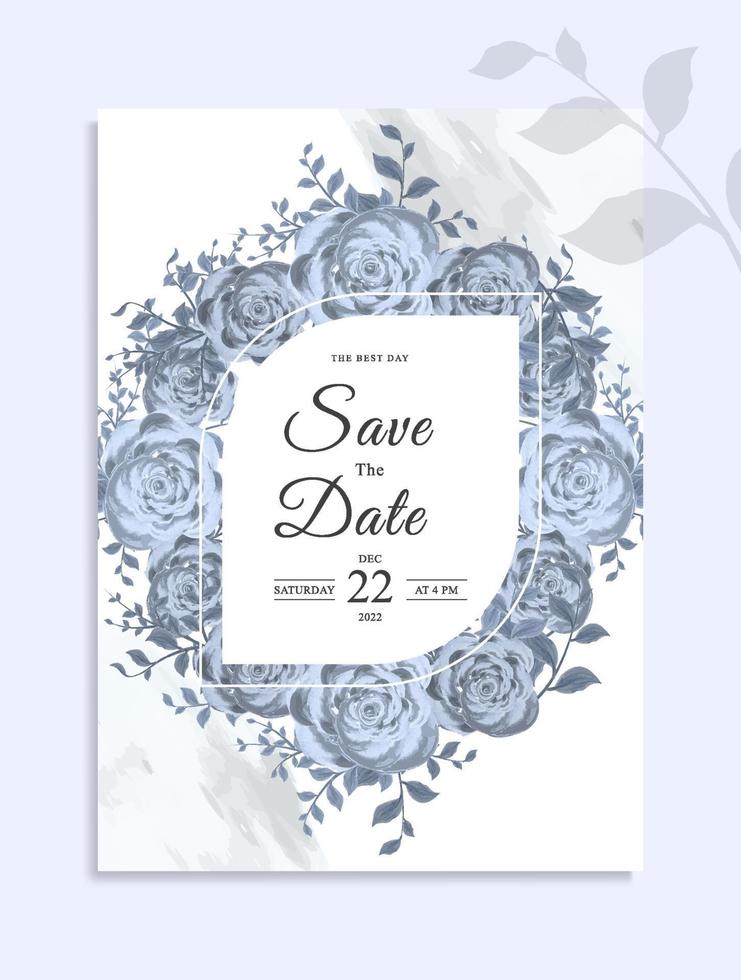 Save the date wedding invitation template vector