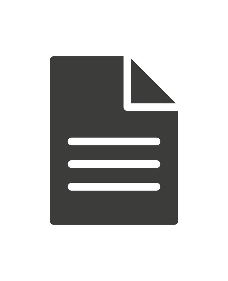 Document vector icon. File symbol. Paper icon