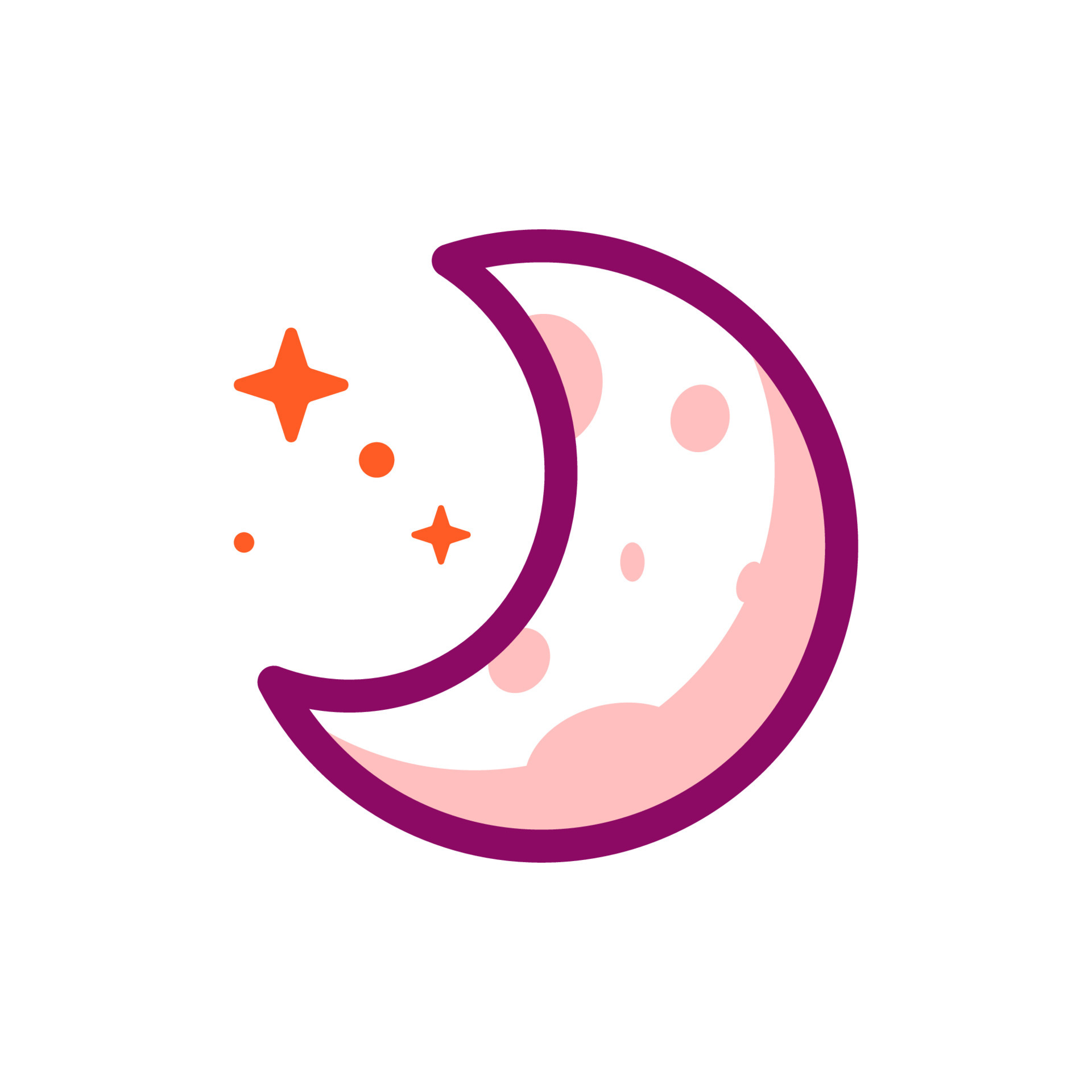 Moon and Stars, Halloween Icon Illustration 5948370 Vector Art at Vecteezy