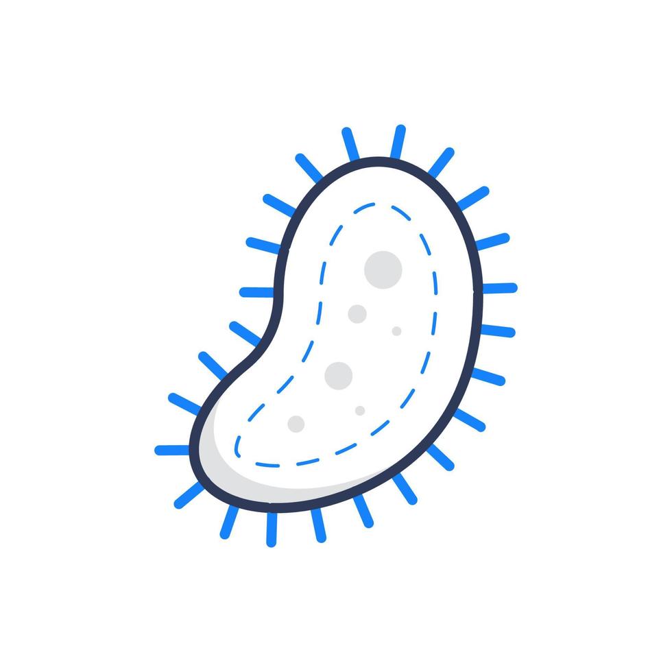 ilustración de icono médico de bacterias vector