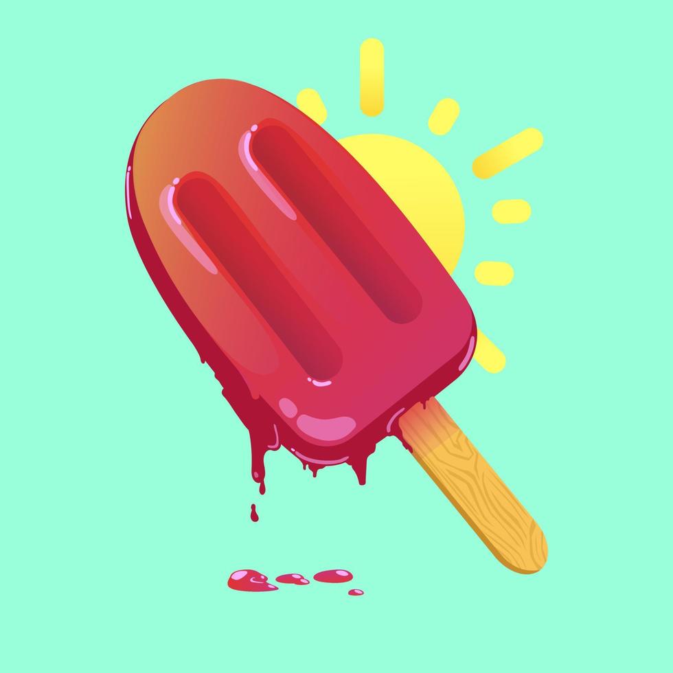 sweet ice pop vector illustration