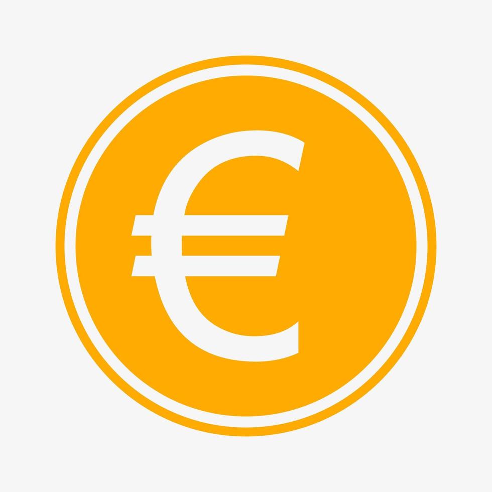 Euro icon. European currency symbol. Vector illustration. Coin symbol