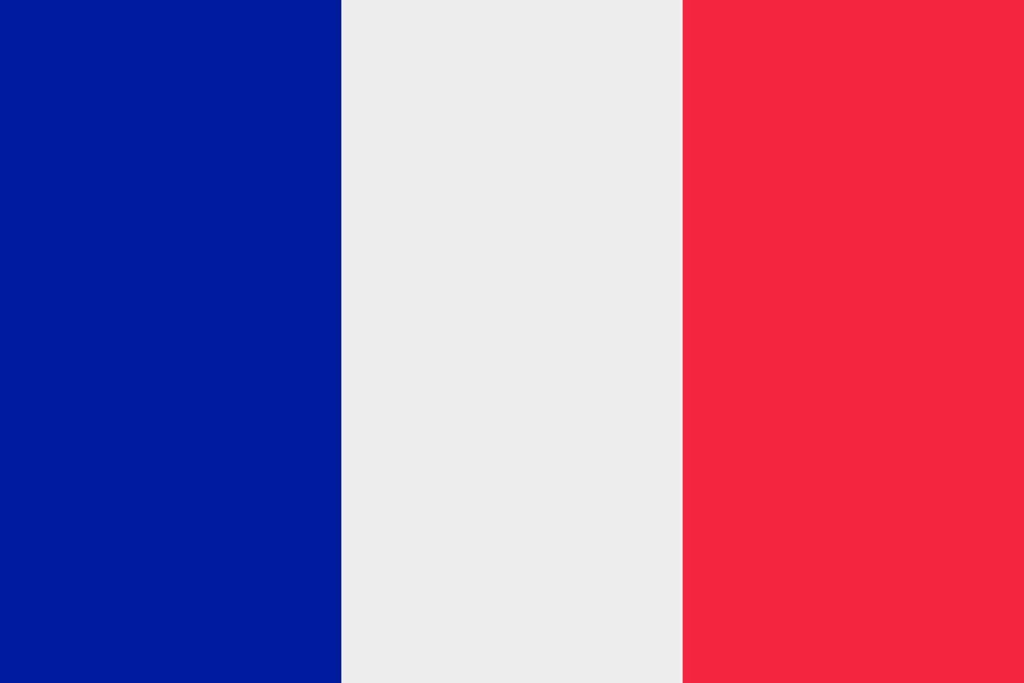 French flag vector icon. The flag of France