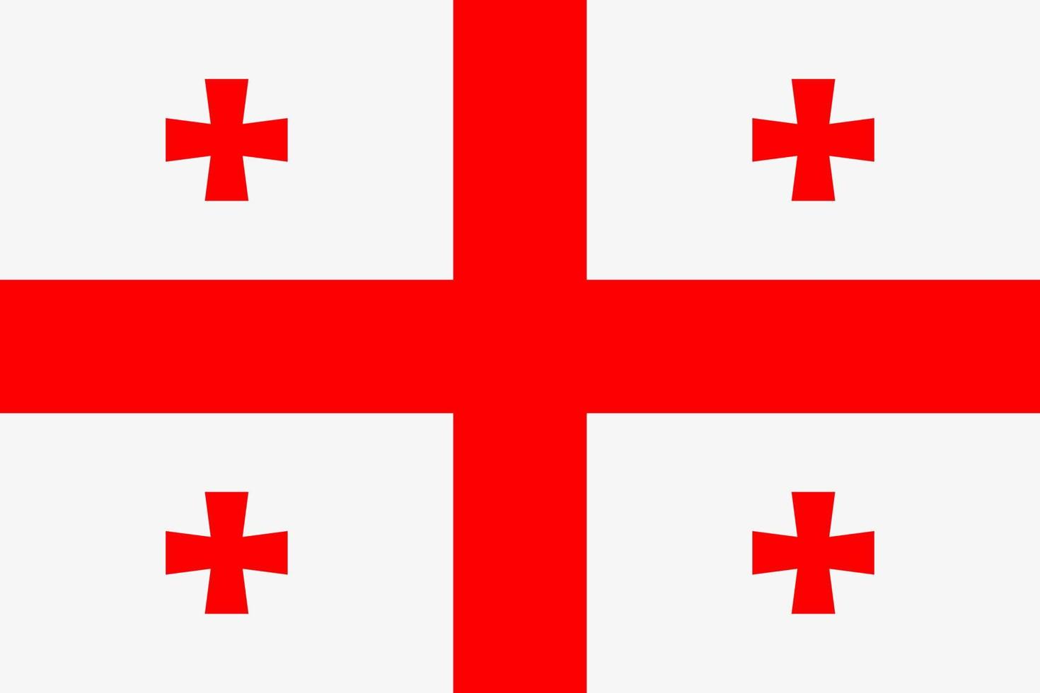 Georgian flag vector icon. The flag of Georgia