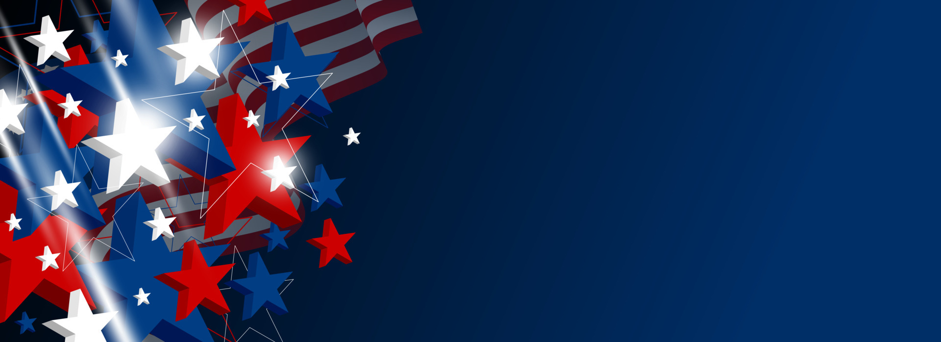 Abstract USA background design independence day banner star 3d vector  illustration 5948507 Vector Art at Vecteezy
