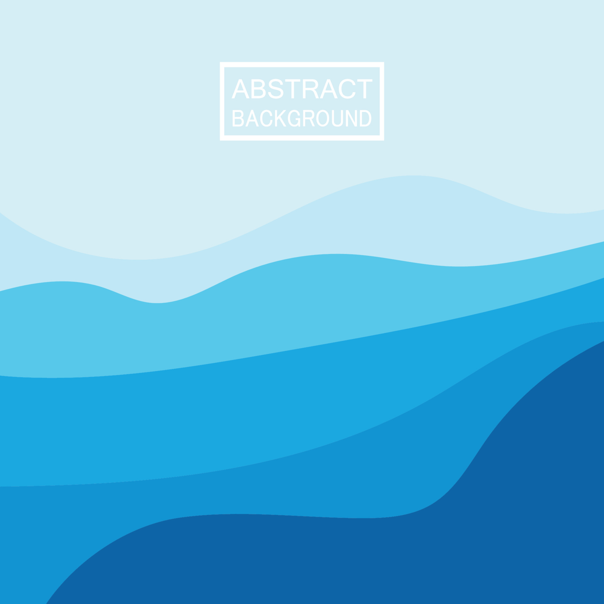 Blue wave vector abstract background flat design stock illustration ...