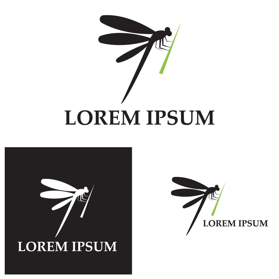Dragonfly illustration icon design template vector