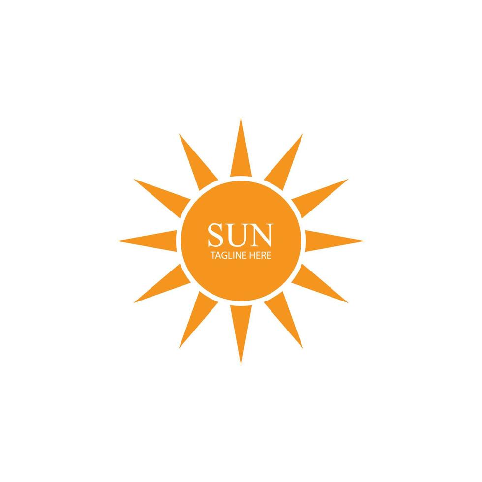 diseño de plantilla de logotipo de icono de ilustración de vector de sol