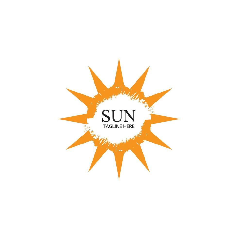 diseño de plantilla de logotipo de icono de ilustración de vector de sol