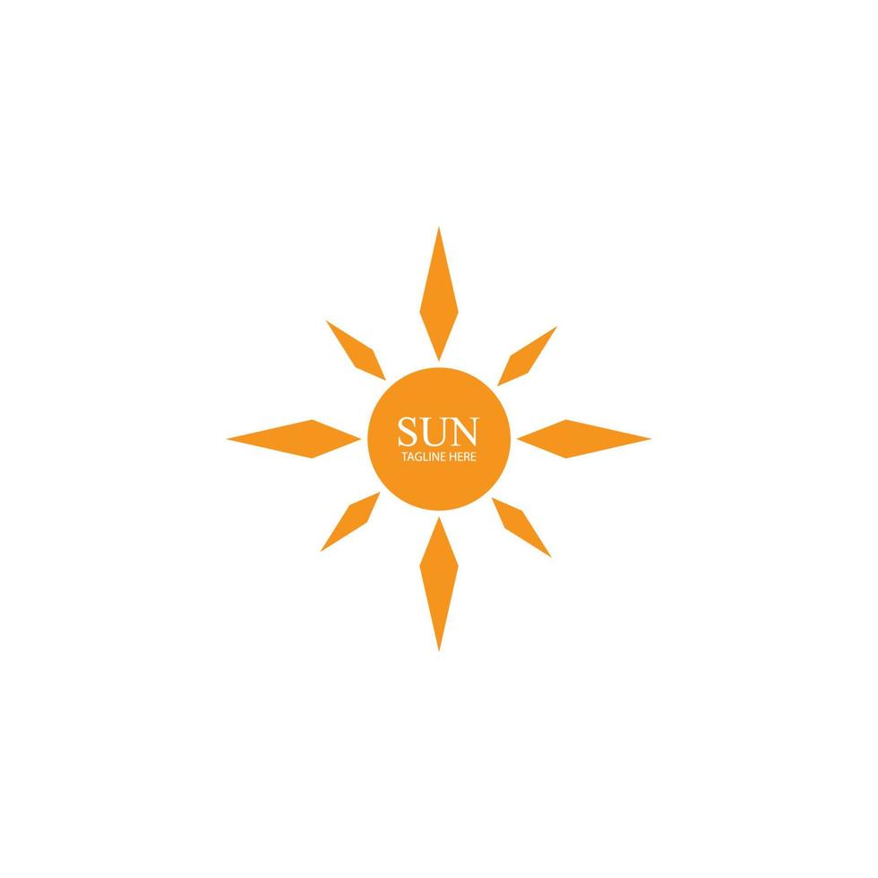 diseño de plantilla de logotipo de icono de ilustración de vector de sol