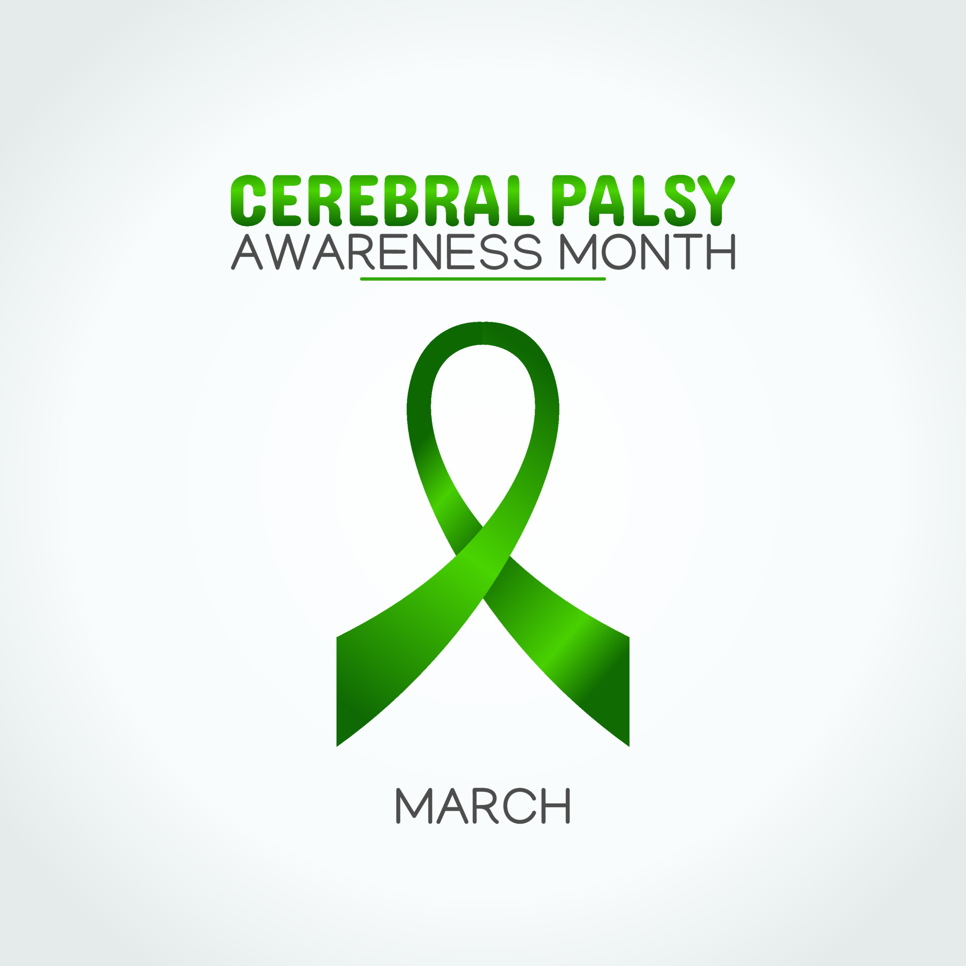 vector graphic of cerebral palsy awareness month good for cerebral