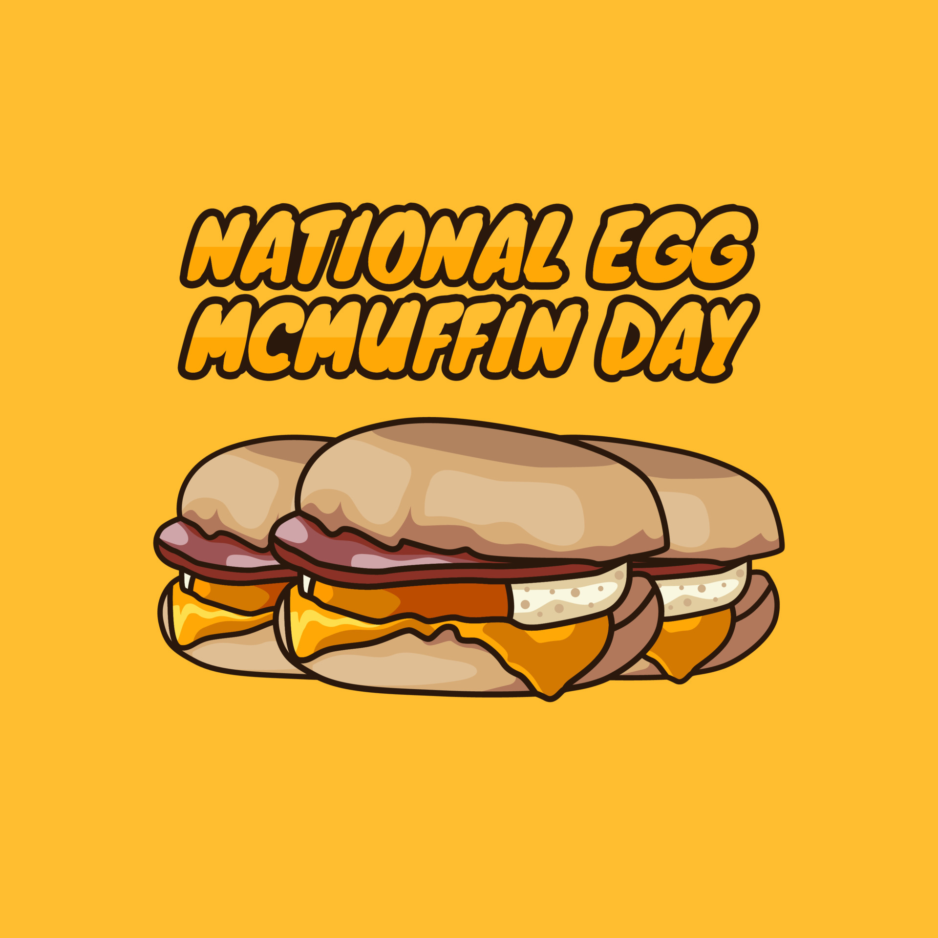 vector graphic of national egg muffin day good for national egg muffin