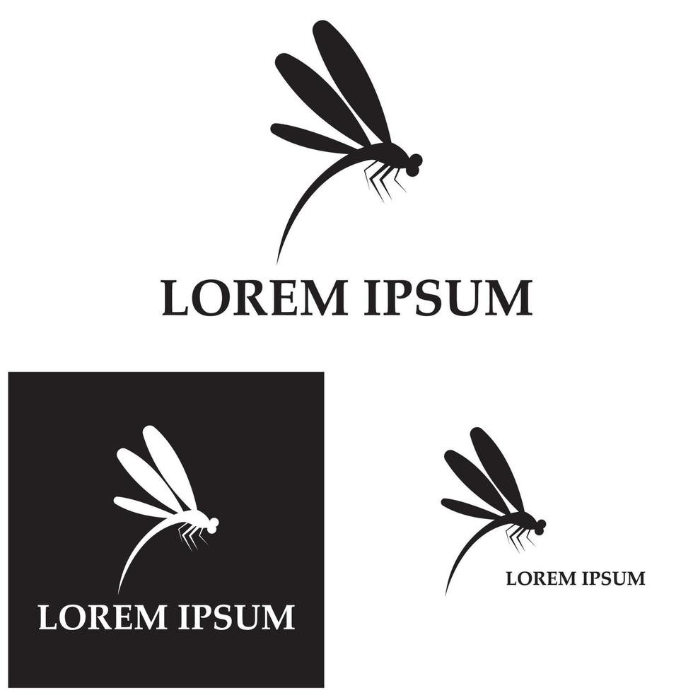 Dragonfly illustration icon design template vector