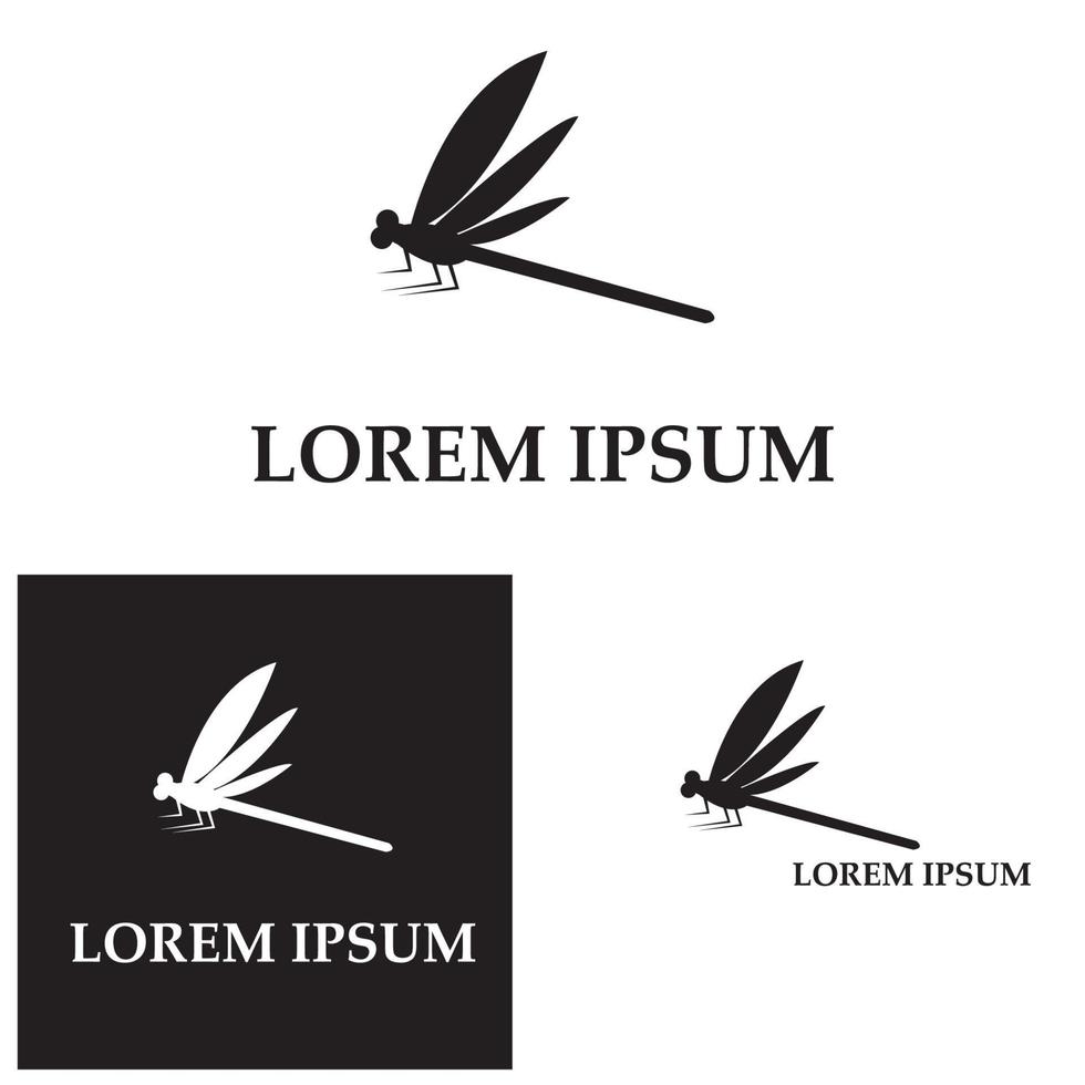 Dragonfly illustration icon design template vector