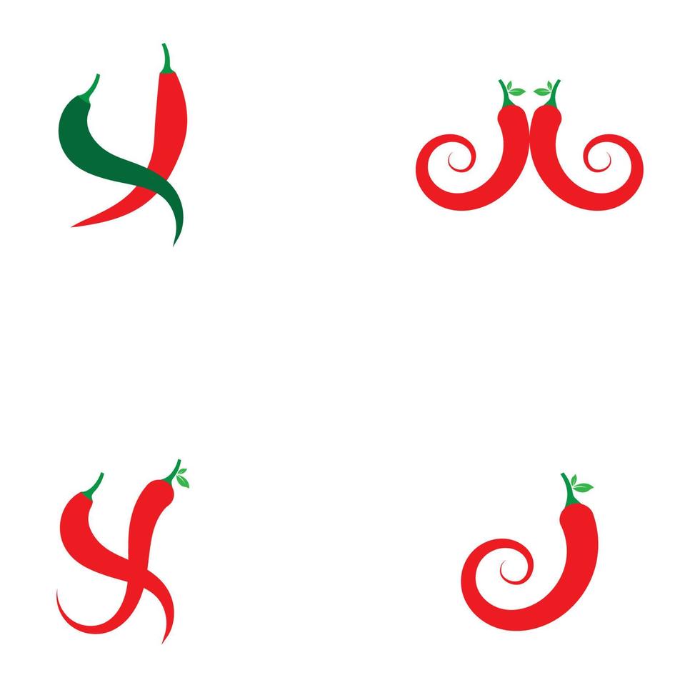 Red hot natural chili icon vector Illustration