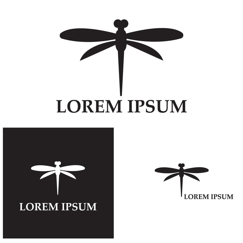 Dragonfly illustration icon design template vector