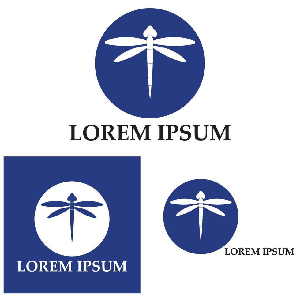 Dragonfly illustration icon design template vector