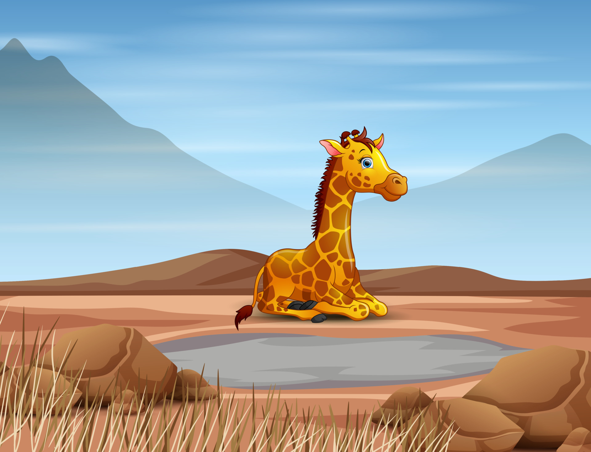 Cartoon giraffe drought in dry land 5949023 Vector Art at Vecteezy Cartoon giraffe drought in dry land 5949023 Vector Art at Vecteezy