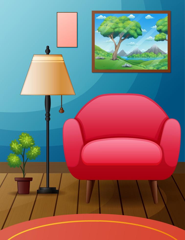 A simple room with chairs and furniture vector