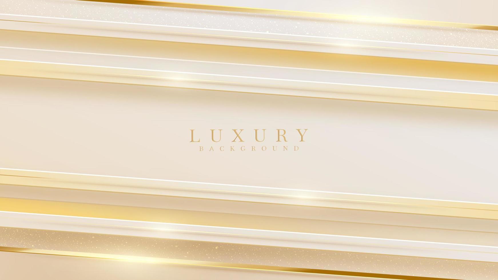 Elegant background with golden line elements and glitter light effect decoration. vector