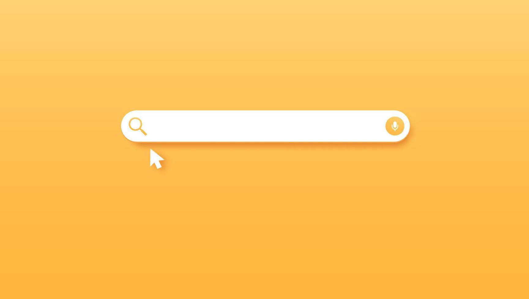 search bar yellow gradient background vector