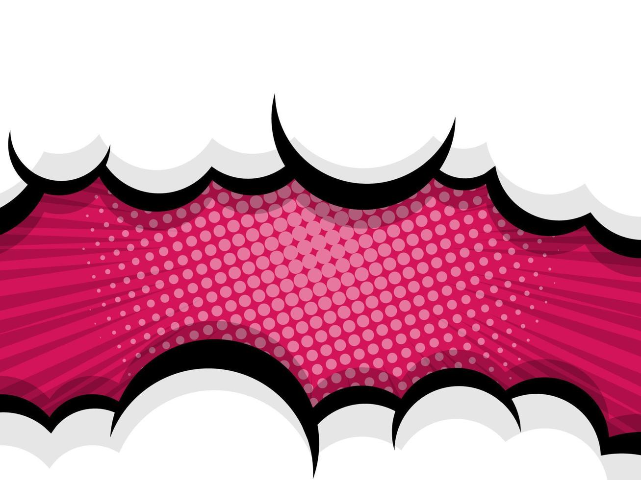 comic book pop art with black speech bubble for background vector