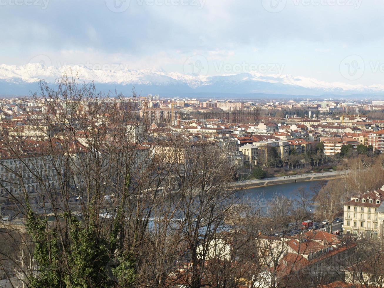 vista aerea de turin foto