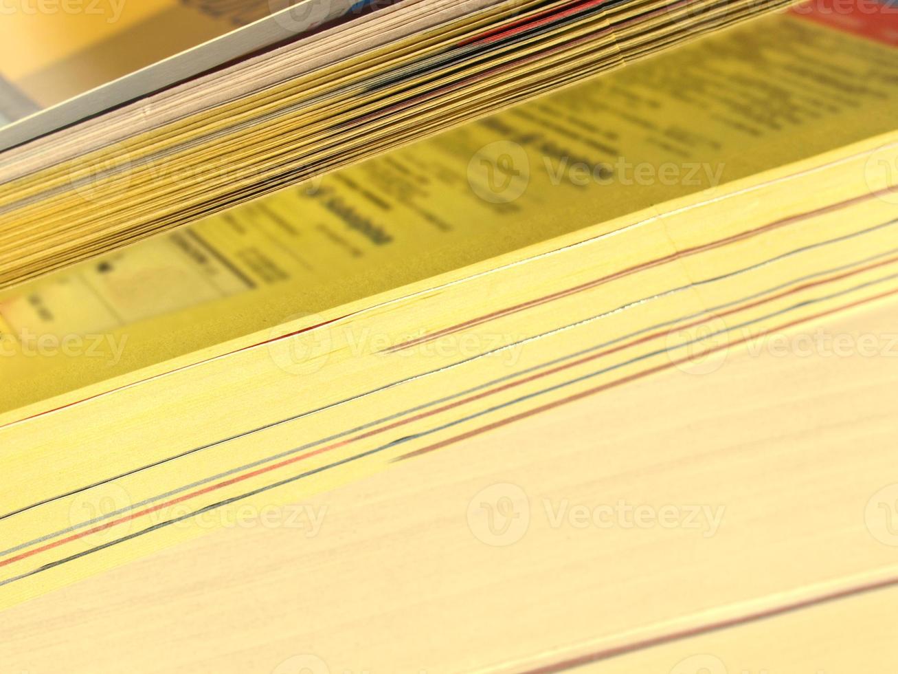 Yellow pages book photo