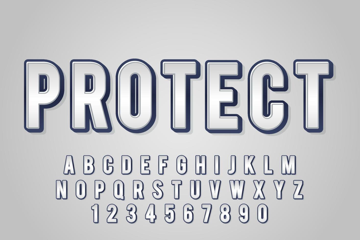 decorative protect Font and Alphabet vector