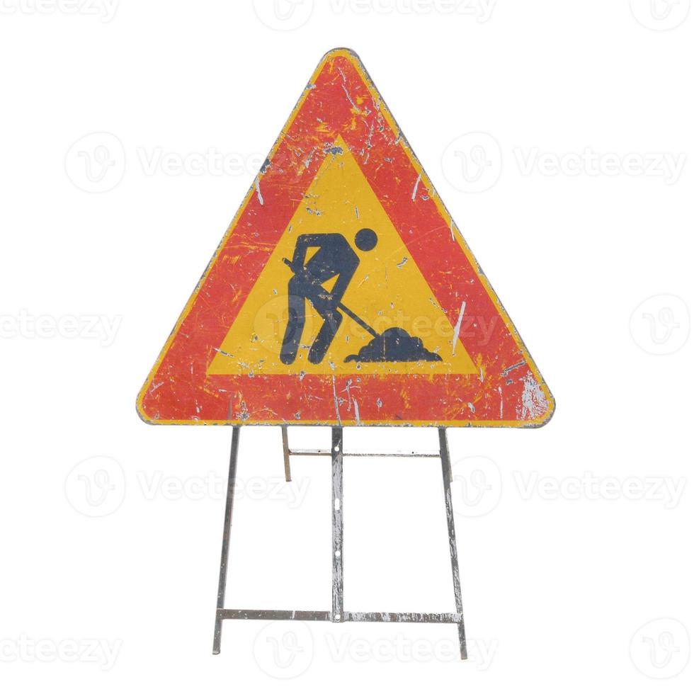 Road work sign photo