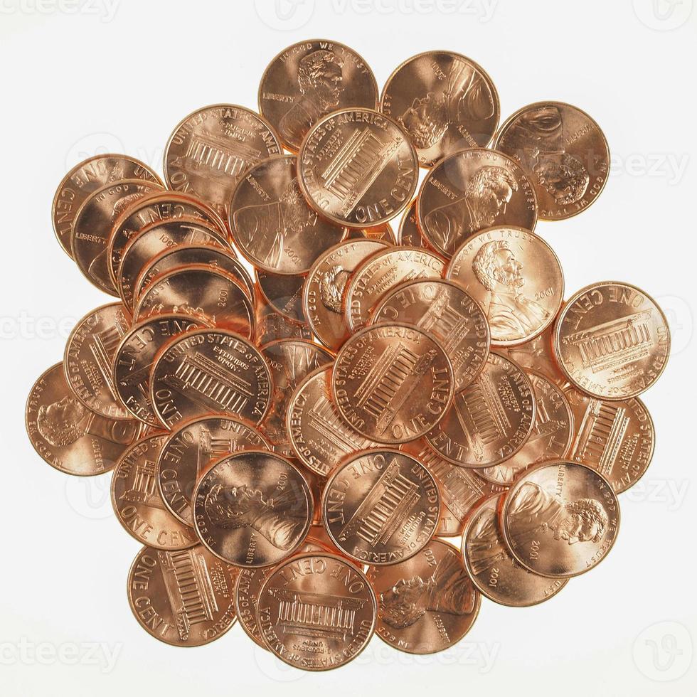 Dollar coins 1 cent wheat penny cent photo