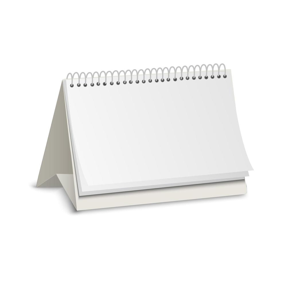 Blank paper calendar. Vector