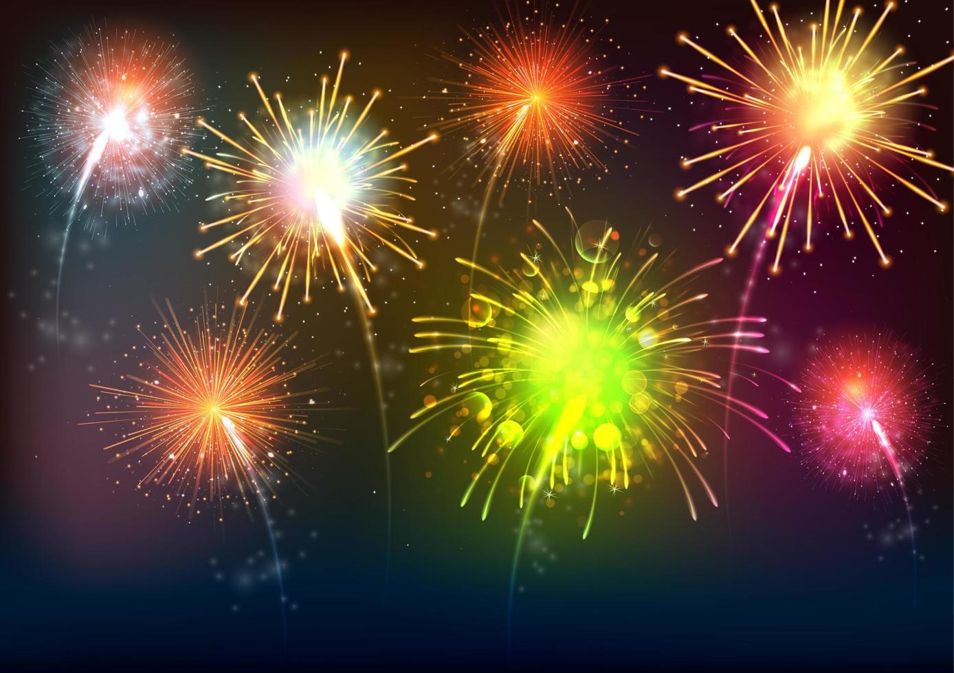 Firework background. Vector